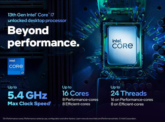 Intel Core i7-13700K Gaming Desktop Processor 16 cores (8 P-cores + 8 E-cores) with Integrated Graphics - Unlocked Elite