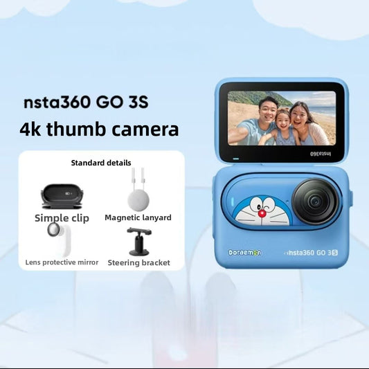 In-sta360 Go3s 128GB White Miniature Action & Sports Camcorder 4K Hand-Free POVs Stabilized Battery Life for 140 Minutes Elite