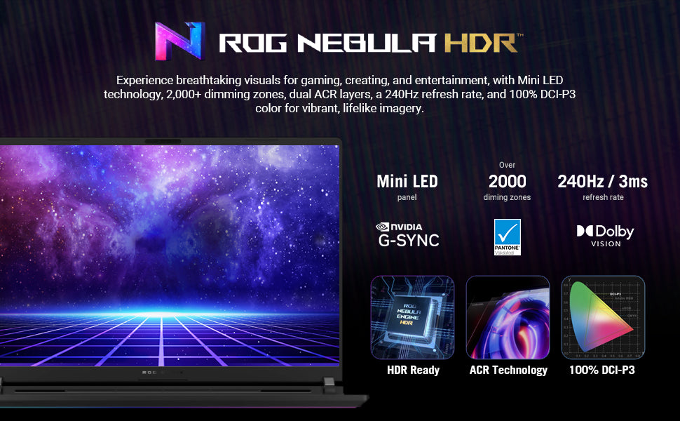 ASUS ROG Strix SCAR 18 (2025) Gaming Laptop, 18” ROG Nebula HDR 16:10 2.5K 240Hz/3ms, NVIDIA GeForce RTX 5090, Intel Core Ultra 9 275HX, 32GB DDR5, 2TB PCIe Gen 4 SSD, Wi-Fi 7, Win 11 Pro, G835LX-XS97 Elite