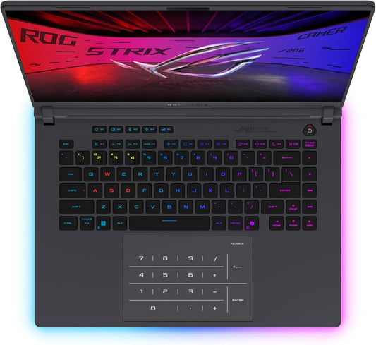 ASUS ROG Strix G16 (2025) Gaming Laptop, 16” ROG Nebula 16:10 2.5K 240Hz/3ms, NVIDIA® GeForce RTX™ 5080, Intel® Core Ultra 9 275HX, 32GB DDR5, 1TB PCIe Gen 4 SSD, Wi-Fi 7, Windows 11 Home, G615LW-AS96 Elite