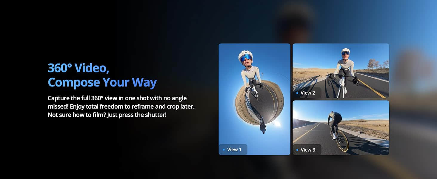 For DJI Osmo 360 WaterProof Action Camera 1-Inch 360° Imaging Native 8K 360° Video 170° Boost Video 120MP 360° Photo Conference Elite