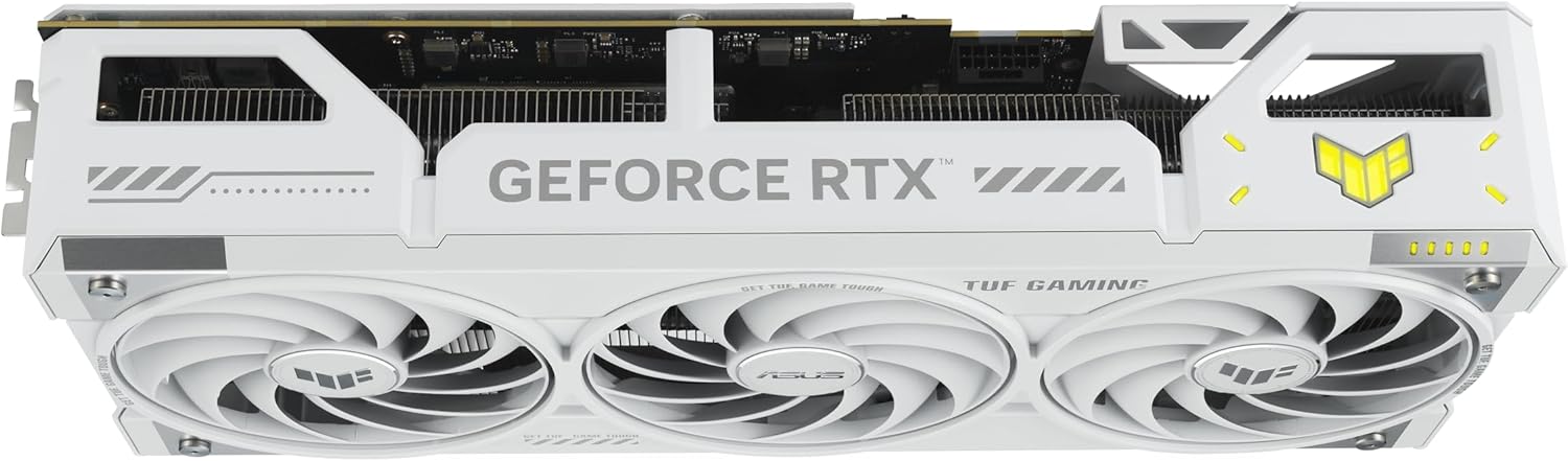 ASUS TUF Gaming GeForce RTX ™ 5070 Ti 16GB GDDR7 White OC Edition Gaming Graphics Card (PCIe® 5.0, HDMI®/DP 2.1, 3.125-slot, Military-Grade Components, Protective PCB Coating, axial-tech Fans) Elite