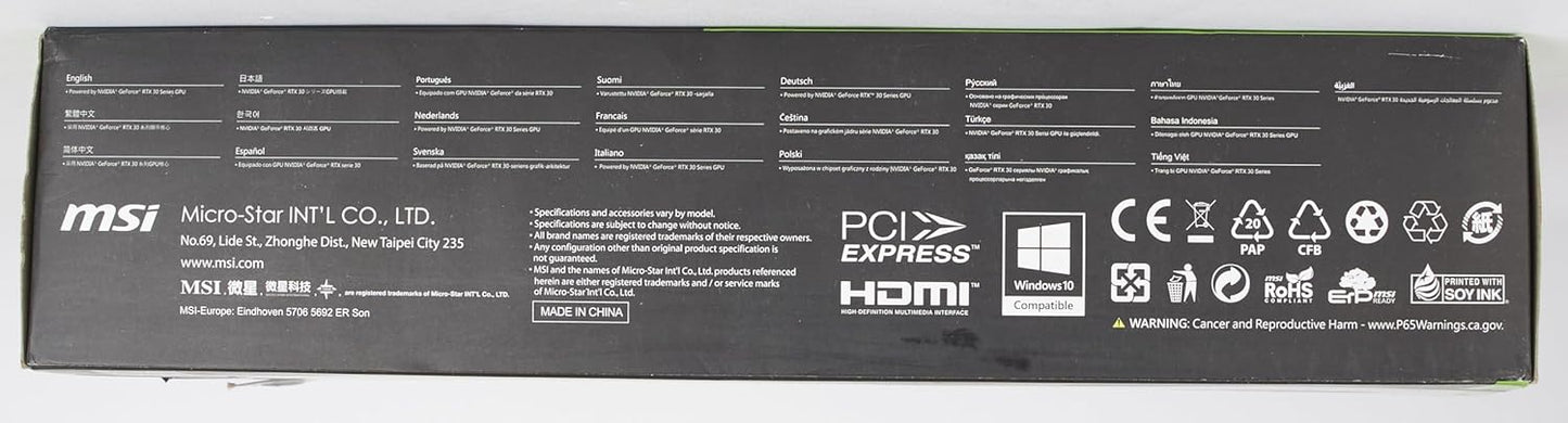 MSI Gaming GeForce RTX 3060 12GB 15 Gbps GDRR6 192-Bit HDMI/DP PCIe 4 Torx Twin Fan Ampere OC Graphics Card Elite