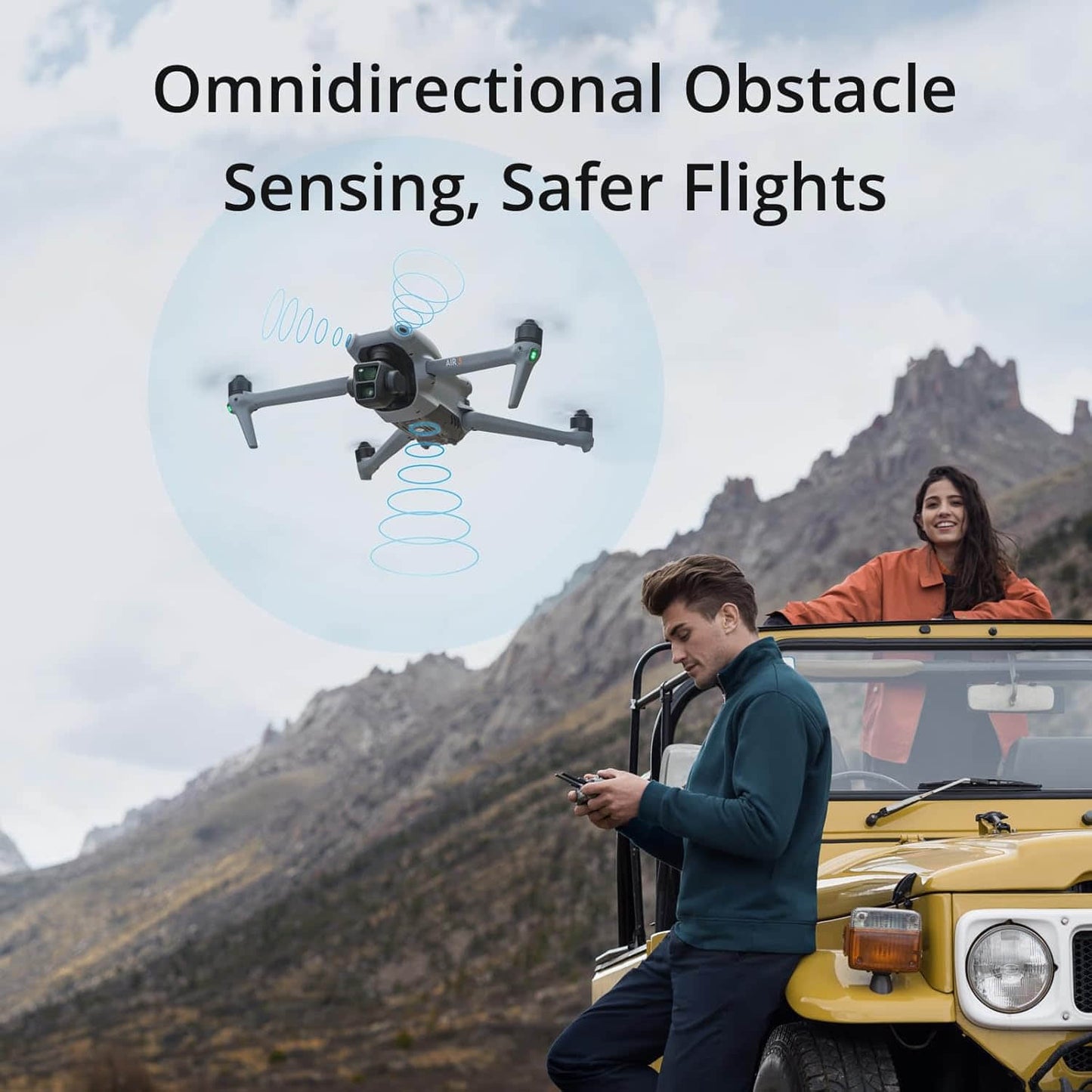 For DJI Air 3 Fly More Combo 4K Dual Primary Cameras 3 Batteries for Extended Flight Time 48MP Photos 20Km Video Drone Elite