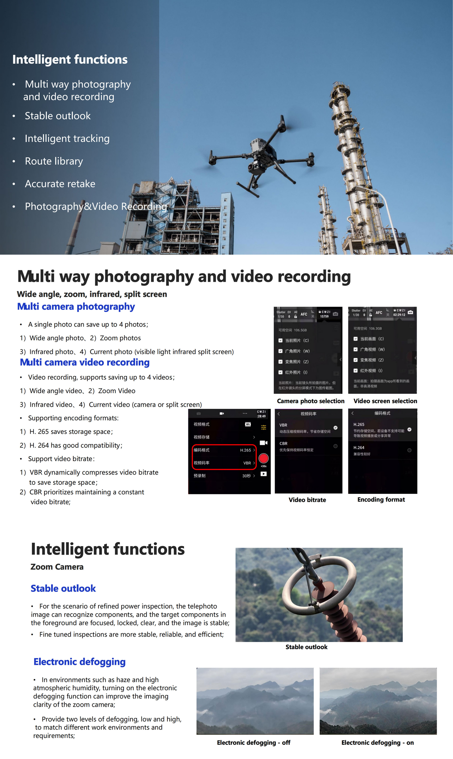 DJI Zenmuse H30T Thermal Camera with Infrared Night Vision Laser Range Finder NIR Auxiliary Light for Matrice 350RTK/Matrice 400 Elite