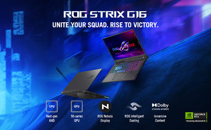 ASUS ROG Strix G16 (2025) Gaming Laptop, 16” ROG Nebula 16:10 2.5K 240Hz/3ms, NVIDIA® GeForce RTX™ 5070, AMD Ryzen™ 9 9955HX Processor, 32GB DDR5-5600, 1TB PCIe Gen 4 SSD, Wi-Fi 6E, Windows 11 Home Elite