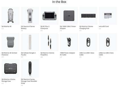DJI Matrice 4E Commercial Drone for Surveying Power Patrol Water Conservation Forestry 4K UHD 49 min GPS+Galileo+BeiDou+GLONASS Elite