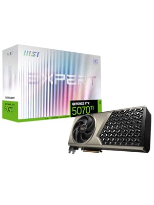 MSI Gaming RTX 5070 Ti 16G Expert OC Graphics Card (16GB GDDR7, 256-bit, Extreme Performance: 2588, DisplayPort x 3 2.1a, HDMI 2.1b, NVIDIA Blackwell Architecture) Elite