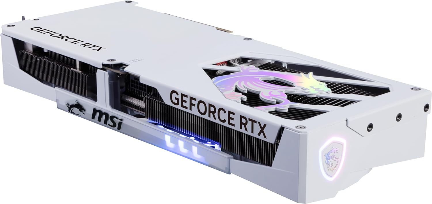 MSI Gaming RTX 5070 TI 16G Gaming Trio OC White Graphics Card (16GB GDDR7, 256-bit, Extreme Performance: 2580 MHz, DisplayPort x 3 2.1a, HDMI 2.1b, NVIDIA Blackwell Architecture) Elite
