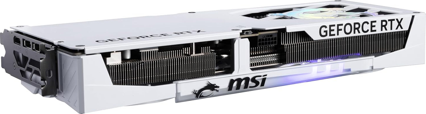 MSI Gaming RTX 5070 TI 16G Gaming Trio OC White Graphics Card (16GB GDDR7, 256-bit, Extreme Performance: 2580 MHz, DisplayPort x 3 2.1a, HDMI 2.1b, NVIDIA Blackwell Architecture) Elite