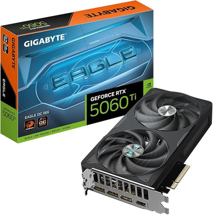 GIGABYTE GeForce RTX 5060 Ti Gaming OC 16G Graphics Card, 16GB 128-bit GDDR7, PCIe 5.0, WINDFORCE Cooling System, GV-N506TGAMING OC-16GD Video Card Elite