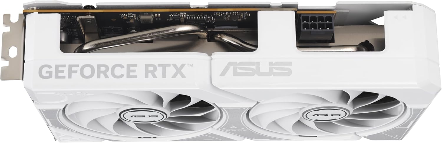 ASUS Dual GeForce RTX™ 5060 8GB GDDR7 White Edition (PCIe 5.0, 8GB GDDR7, DLSS 4, HDMI 2.1b, DisplayPort 2.1b, 2.5-Slot, Axial-tech Fan Design, 0dB Technology, Dual BIOS and More) Elite