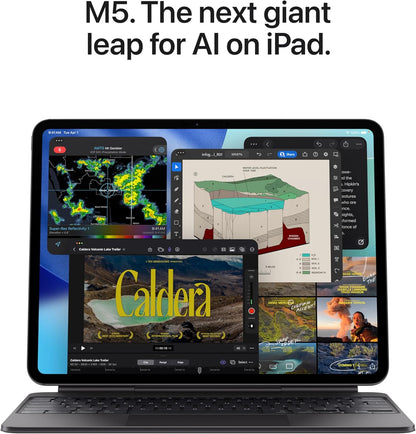 Apple iPad Pro 13 Inch M5: Ultra Retina XDR Nano Glass 1TB 12MP Cams LiDAR Wi Fi 7 N1 5G C1X Face ID Space Black Elite