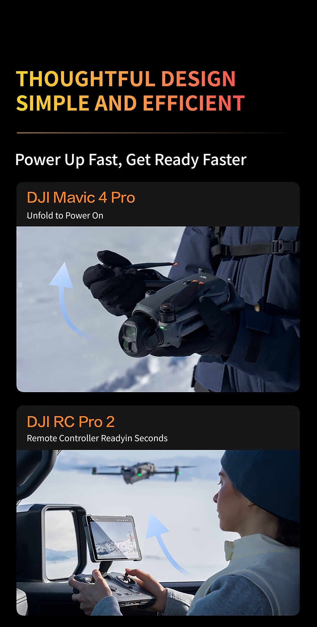 DJI  Mavic 4 Pro Combo (RC 2) O4+ 10-bit 30km HDR Video Transmission 70° Upward Shots 360° Rotation Dynamic Camera Elite
