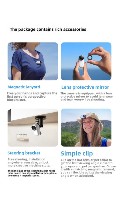 In-sta360 Go3s 128GB White Miniature Action & Sports Camcorder 4K Hand-Free POVs Stabilized Battery Life for 140 Minutes Elite