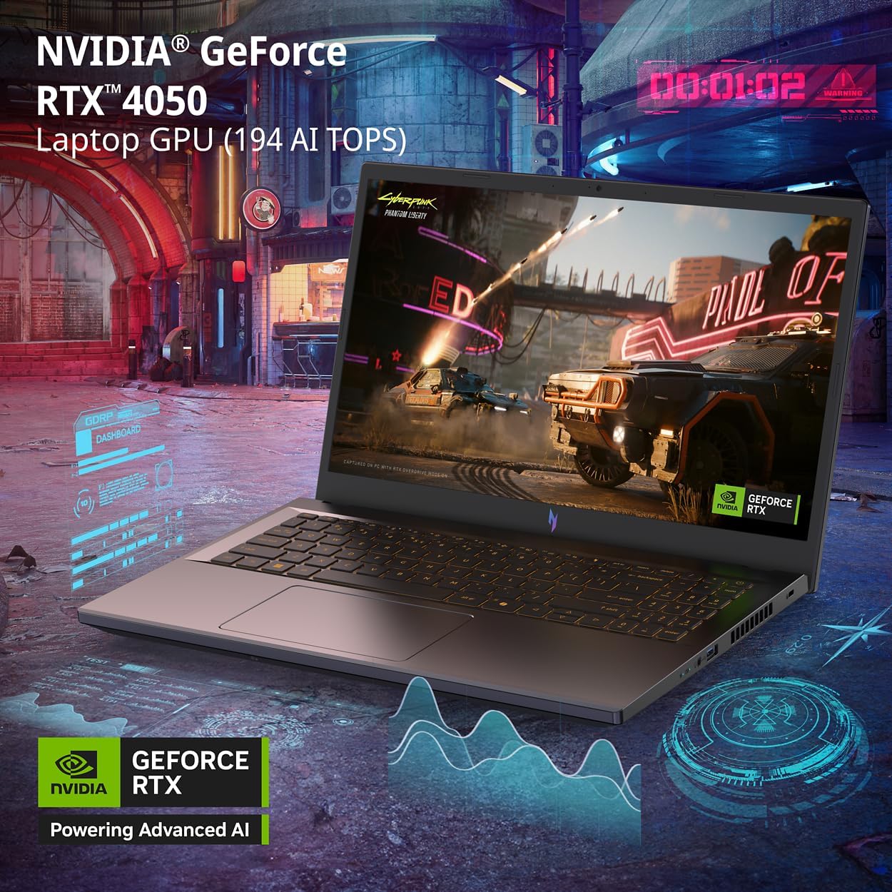 Acer Nitro V Gaming Laptop | Intel Core i7-13620H Processor | NVIDIA GeForce RTX 4050 Laptop GPU | 15.6" FHD IPS 165Hz Display | 16GB DDR5 | 1TB Gen 4 SSD | Wi-Fi 6 | Backlit KB | ANV15-52-76NK Elite