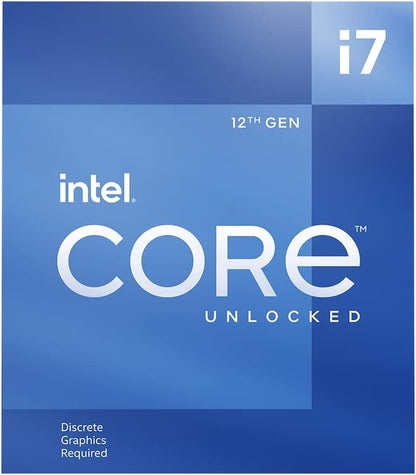 Intel® Core™ i7-12700KF, 12-Core Desktop Processor (8P+4E) up to 5.0GHz, LGA1700 125W 600 Series Chipset Elite