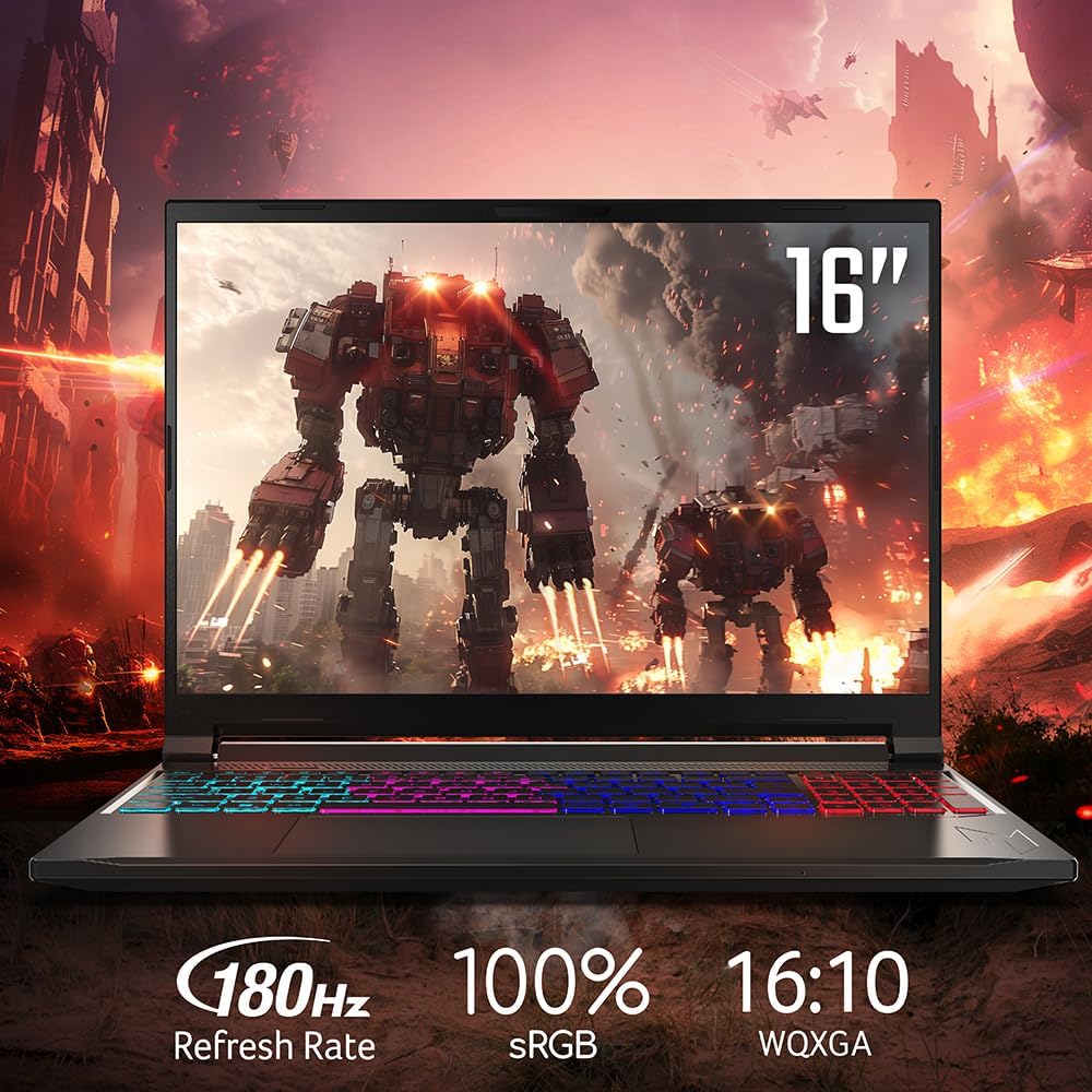 Acer Nitro V 16S AI Gaming Laptop | AMD Ryzen 7 260 Processor | NVIDIA GeForce RTX 5060 Laptop GPU (572 AI Tops) | 16" WUXGA IPS 180Hz Display | 32GB DDR5 | 1TB Gen 4 SSD | Wi-Fi 6 | ANV16S-41-R2AJ Elite