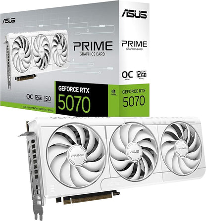 ASUS The SFF-Ready Prime GeForce RTX™ 5070 12GB GDDR7 Graphics Card (PCIe® 5.0, 12GB GDDR7, HDMI®/DP 2.1, 2.5-Slot, Axial-tech Fans, Dual BIOS) Elite