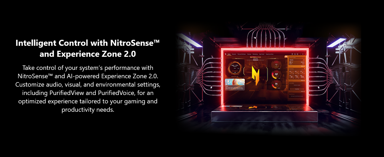 Acer Nitro V 16S AI Gaming Laptop | AMD Ryzen 7 260 Processor | NVIDIA GeForce RTX 5060 Laptop GPU (572 AI Tops) | 16" WUXGA IPS 180Hz Display | 32GB DDR5 | 1TB Gen 4 SSD | Wi-Fi 6 | ANV16S-41-R2AJ Elite