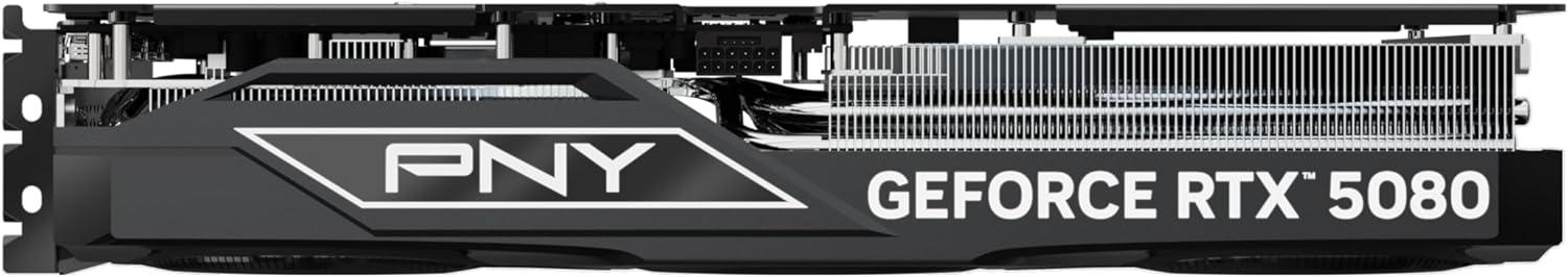 PNY NVIDIA GeForce RTX™ 5080 OC Triple Fan, Graphics Card (16GB GDDR7, 256-bit, Boost Speed: 2730 MHz, PCIe® 5.0, HDMI®/DP 2.1, 2.99-Slot, NVIDIA Blackwell Architecture, DLSS 4) Elite