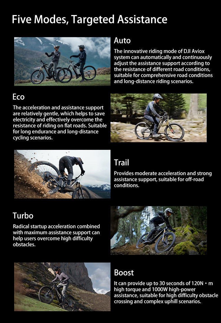 DJI Amflow PL Carbon E-Mountain Bike With DJI Avinox Drive System Built-in LED Control Display Amflow PL Full Suspension Ebike Elite