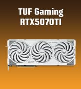 ASUS TUF Gaming GeForce RTX ™ 5070 Ti 16GB GDDR7 White OC Edition Gaming Graphics Card (PCIe® 5.0, HDMI®/DP 2.1, 3.125-slot, Military-Grade Components, Protective PCB Coating, axial-tech Fans) Elite
