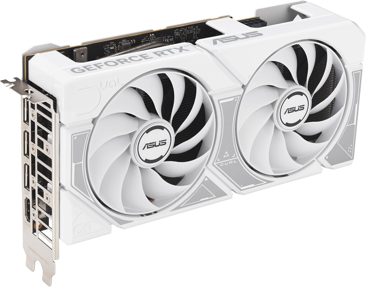 ASUS Dual GeForce RTX™ 5060 8GB GDDR7 White Edition (PCIe 5.0, 8GB GDDR7, DLSS 4, HDMI 2.1b, DisplayPort 2.1b, 2.5-Slot, Axial-tech Fan Design, 0dB Technology, Dual BIOS and More) Elite