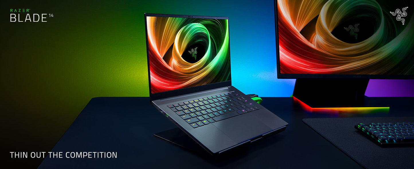 Razer Blade 14 (2025) Gaming Laptop: NVIDIA GeForce RTX 5070 - AMD Ryzen AI 9 365 CPU - 3K 120Hz OLED Display - 64GB LPDDR5X RAM - 2TB SSD - Thin & Lightweight - Chroma RGB - Windows - Black Elite