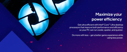 Intel Core Ultra 7 Desktop Processor 265K - 20 cores (8 P-cores + 12 E-cores) up to 5.5 GHz Elite