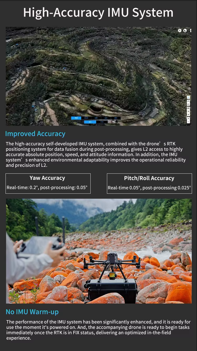 DJI Zenmuse L2 Global Version LiDAR Camera with 4/3 CMOS RGB Mapping Camera High Precision 3D Data Acquisition for M400/M350 UAV Elite