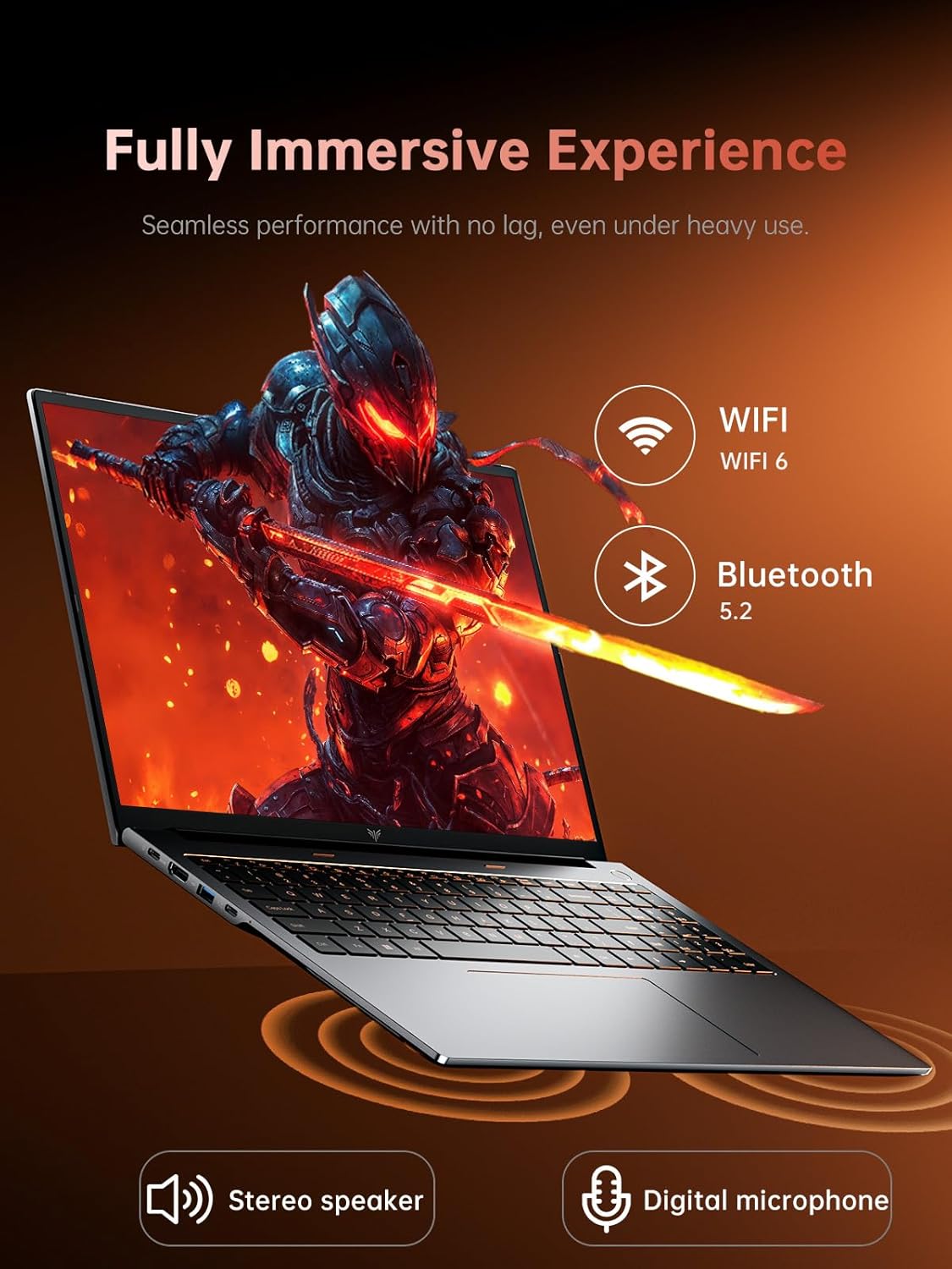 2025 Gaming Laptop, Laptop with AMD Ryzen 7 7735HS (8C/16T, Up to 4.75GHz), 16GB DDR5 512GB NVMe SSD Laptop Computer, Up to 4TB, 16-inch FHD Display, WiFi 6, Backlit KB, Type-C, Dual Fans Elite
