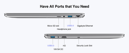 15.6" Windows 11 Laptop, Intel Core i3-5005U, 16GB RAM, 512GB SSD, FHD IPS Display, 2.4G/5G WiFi, BT5.0, RJ45, Webcam, Long Battery Life - for Work, Study, and Entertainment Elite