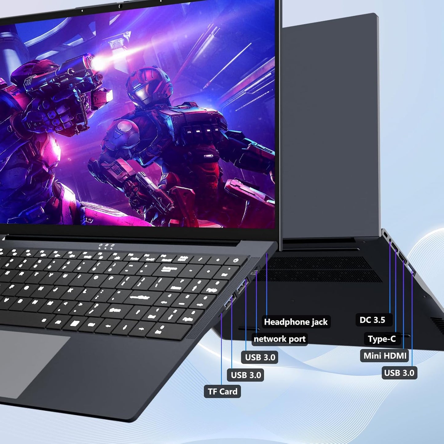 16 Inch Laptop Computer, FHD IPS 1200p Screen, Gaming Laptop i5 (Up to 3.6GHz) for 16GB LPDDR4 RAM 1TB SSD, 180 Angle Open WiFi 5 HDMI Backlit Keyboard UHD Graphics 617 with Numeric Keypad Elite