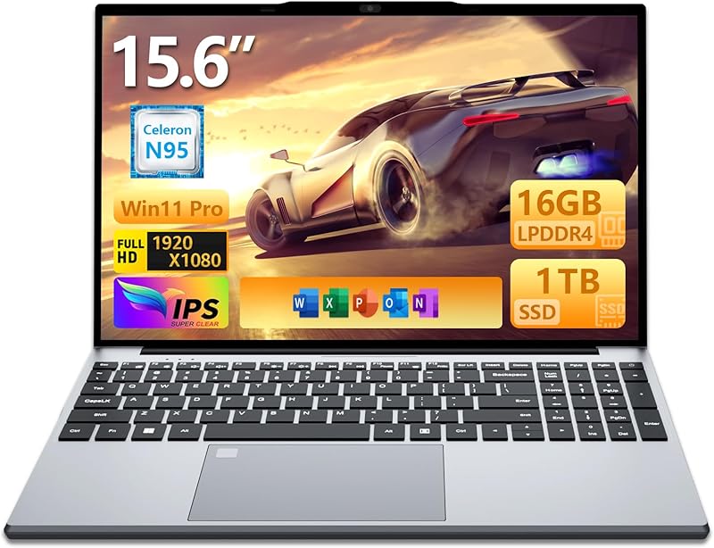 16 Inch Laptop Computer, FHD IPS 1200p Screen, Gaming Laptop i5 (Up to 3.6GHz) for 16GB LPDDR4 RAM 1TB SSD, 180 Angle Open WiFi 5 HDMI Backlit Keyboard UHD Graphics 617 with Numeric Keypad Elite