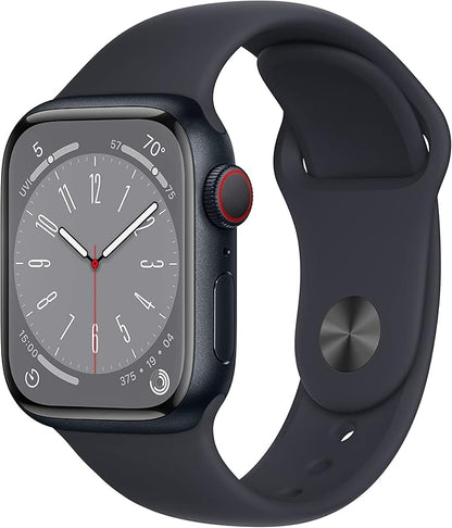 Apple Watch Series 8 45mm GPS Cellular Midnight Aluminum M L Sport Band Elite