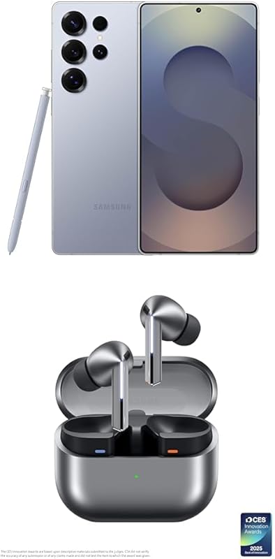 SAMSUNG Galaxy S25 Edge 256GB AISmartphone NightVid FastProc ProDisplay AllDayBat 2025 TitanSilver Elite