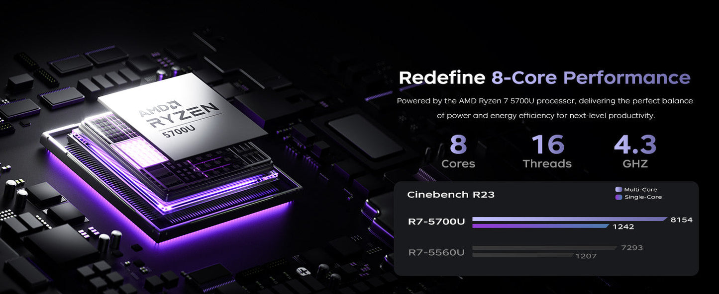 2025 Gaming Laptop, 15.6inch Laptop Computer with AMD Ryzen 7 5700U(8C/16T, Up to 4.3GHz), 16GB RAM 512GB NVMe SSD Windows 11 Laptop, Radeon RX Vega 8 Graphics,WiFi 6 Elite