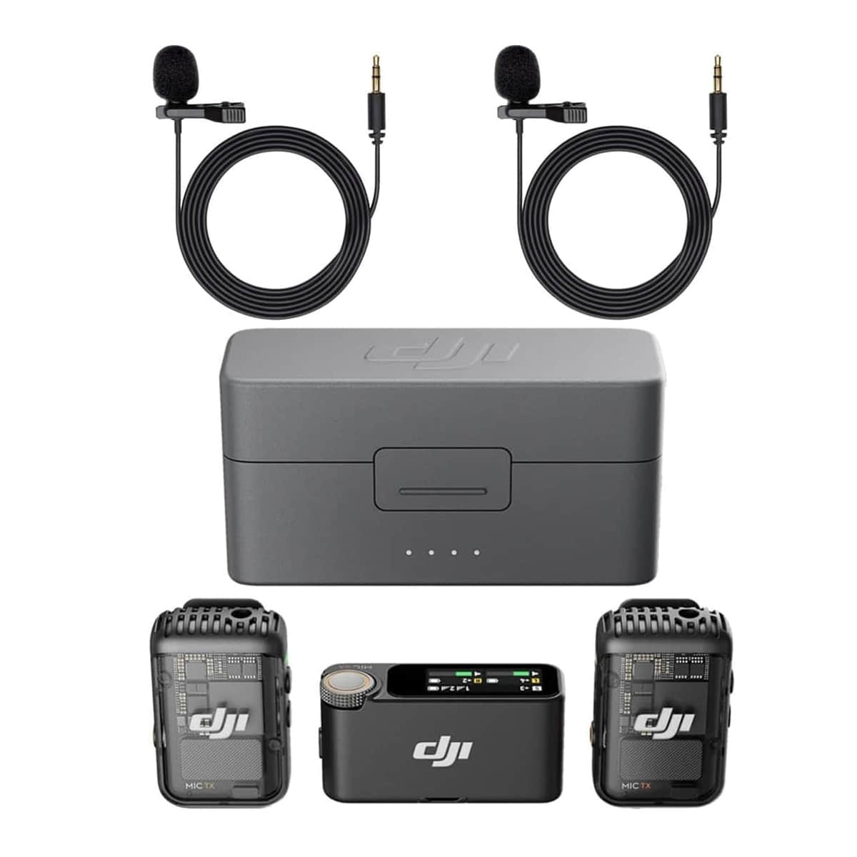 DJI Mic 2 2 TX 1 RX Charging Case Wireless Intelligent Noise Cancelling Lavalier Microphone 32-bit Float Internal Recording 820 Elite