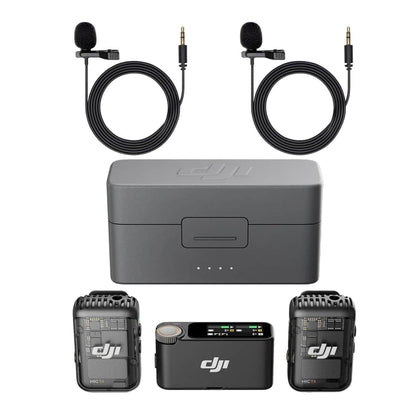 DJI Mic 2 2 TX 1 RX Charging Case Wireless Intelligent Noise Cancelling Lavalier Microphone 32-bit Float Internal Recording 820 Elite