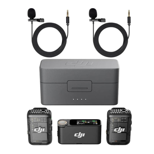 DJI Mic 2 2 TX 1 RX Charging Case Wireless Intelligent Noise Cancelling Lavalier Microphone 32-bit Float Internal Recording 820 Elite