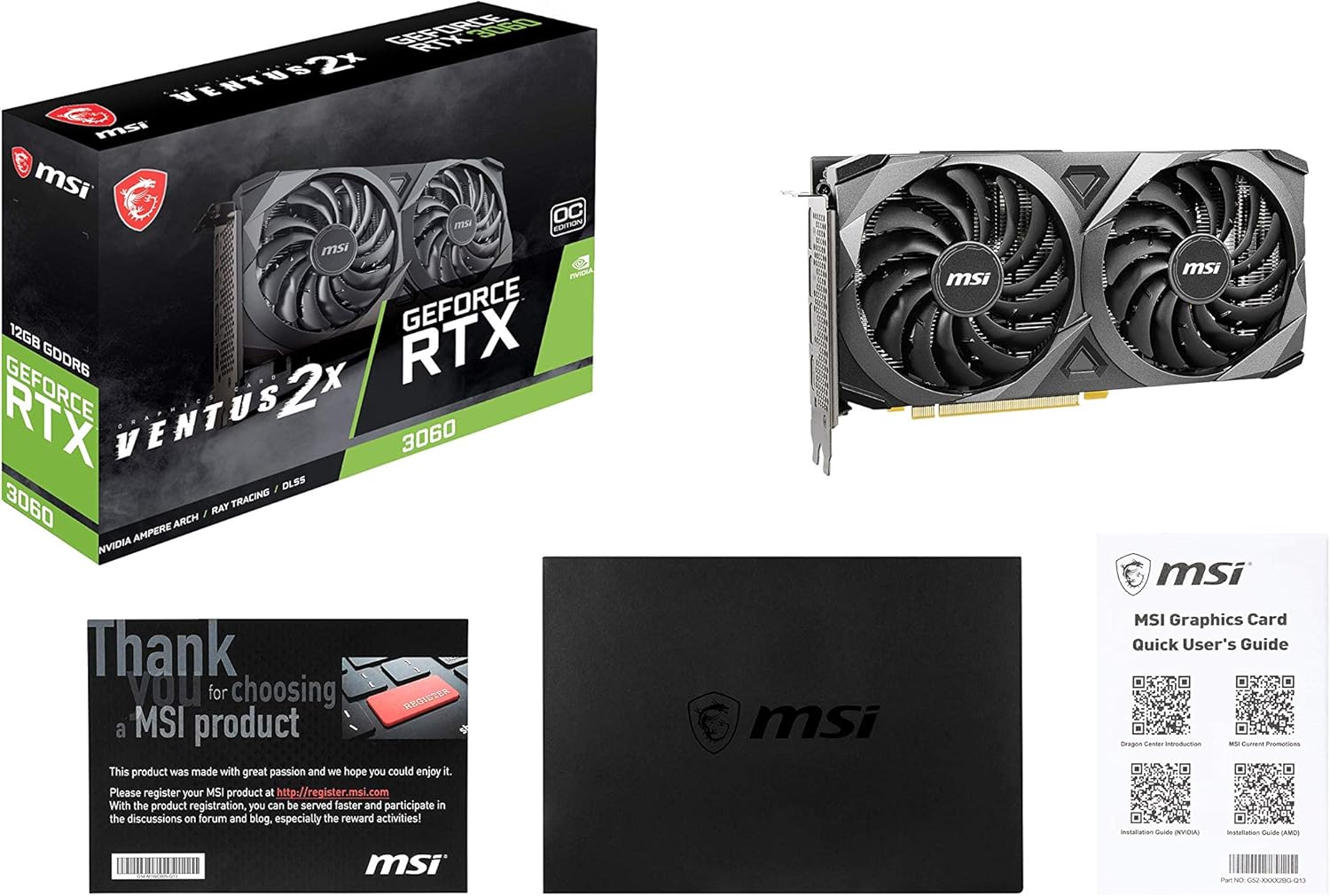 MSI Gaming GeForce RTX 3060 12GB 15 Gbps GDRR6 192-Bit HDMI/DP PCIe 4 Torx Twin Fan Ampere OC Graphics Card Elite