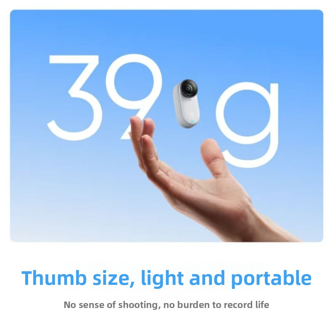 In-sta360 Go3s 128GB White Miniature Action & Sports Camcorder 4K Hand-Free POVs Stabilized Battery Life for 140 Minutes Elite