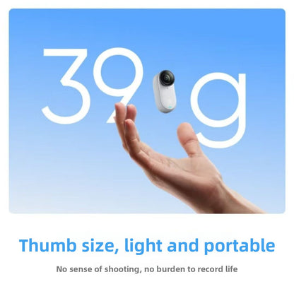 In-sta360 Go3s 128GB White Miniature Action & Sports Camcorder 4K Hand-Free POVs Stabilized Battery Life for 140 Minutes Elite