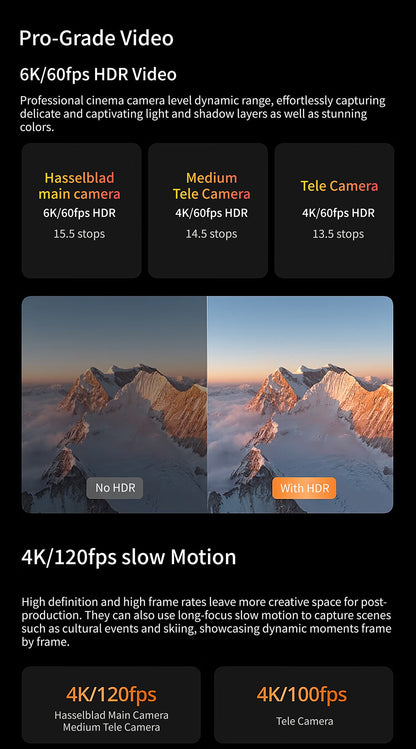 DJI mavic 4 Pro fly more combo (with rc2 Drone 51-min Max Flight Time 100MP 4/3 CMOS Hasselblad Camera 30 KM HD Video Elite