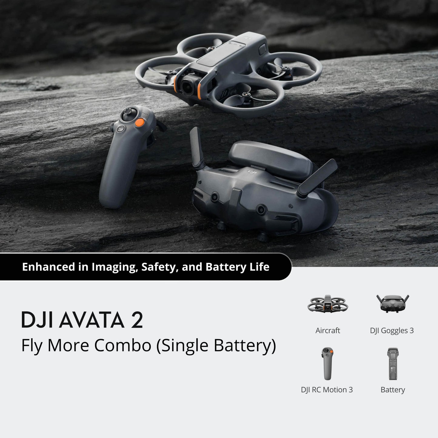 New DJI Avata 2 Fly More Combo (Single Battery) Racing Drone Camera 10km Image Range FPV Binocular Fisheye Visual Positioning Elite