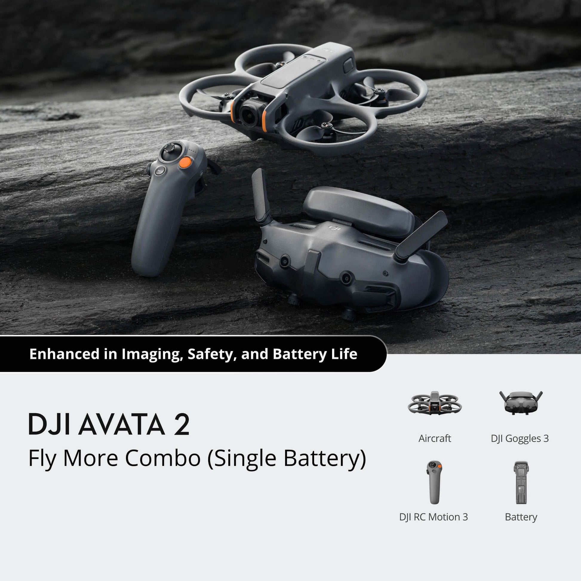 New DJI Avata 2 Fly More Combo (Single Battery) Racing Drone Camera 10km Image Range FPV Binocular Fisheye Visual Positioning Elite