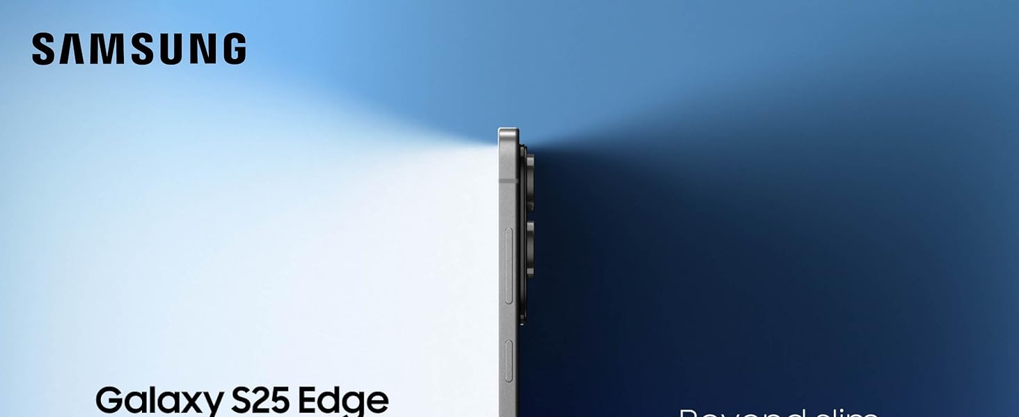 SAMSUNG Galaxy S25 Edge Cell Phone, 256 GB AI Smartphone, Unlocked Android, Night Video, Fast Processor, ProScaler Display, All-Day Battery, 2025, US 1 Yr Manufacturer Warranty, Titanium Silver Elite