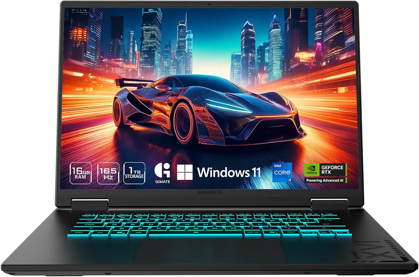 GIGABYTE - Gaming A16 Gaming Laptop - 165Hz 1920x1200 WUXGA - NVIDIA GeForce RTX 5060 - Intel i7-13620H - 1TB SSD with 16GB DDR5 RAM - Windows 11 Home AD Gaming A16 CVHI3US894SH Elite