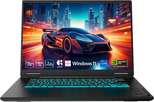 GIGABYTE - Gaming A16 Gaming Laptop - 165Hz 1920x1200 WUXGA - NVIDIA GeForce RTX 5060 - Intel i7-13620H - 1TB SSD with 16GB DDR5 RAM - Windows 11 Home AD Gaming A16 CVHI3US894SH Elite